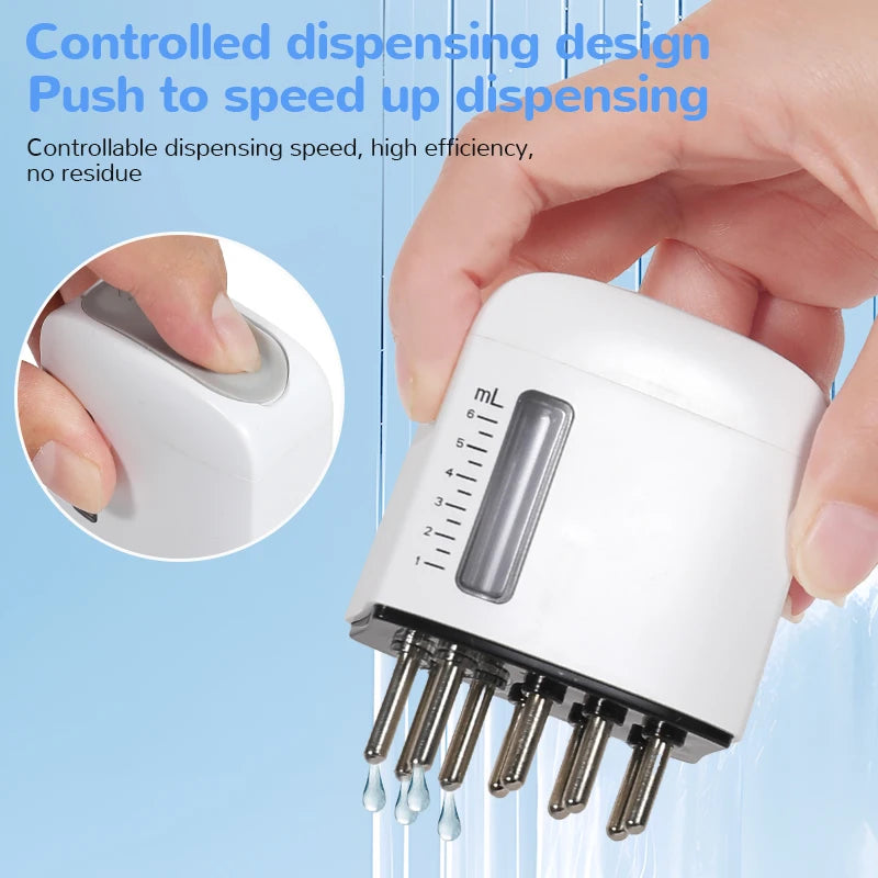 DouxGlow™ – Masseur Électrique Cuir Chevelu & Applicateur de Sérum